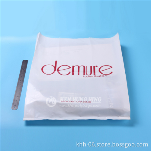 custom design logo printed cheap PE plastic handle bags